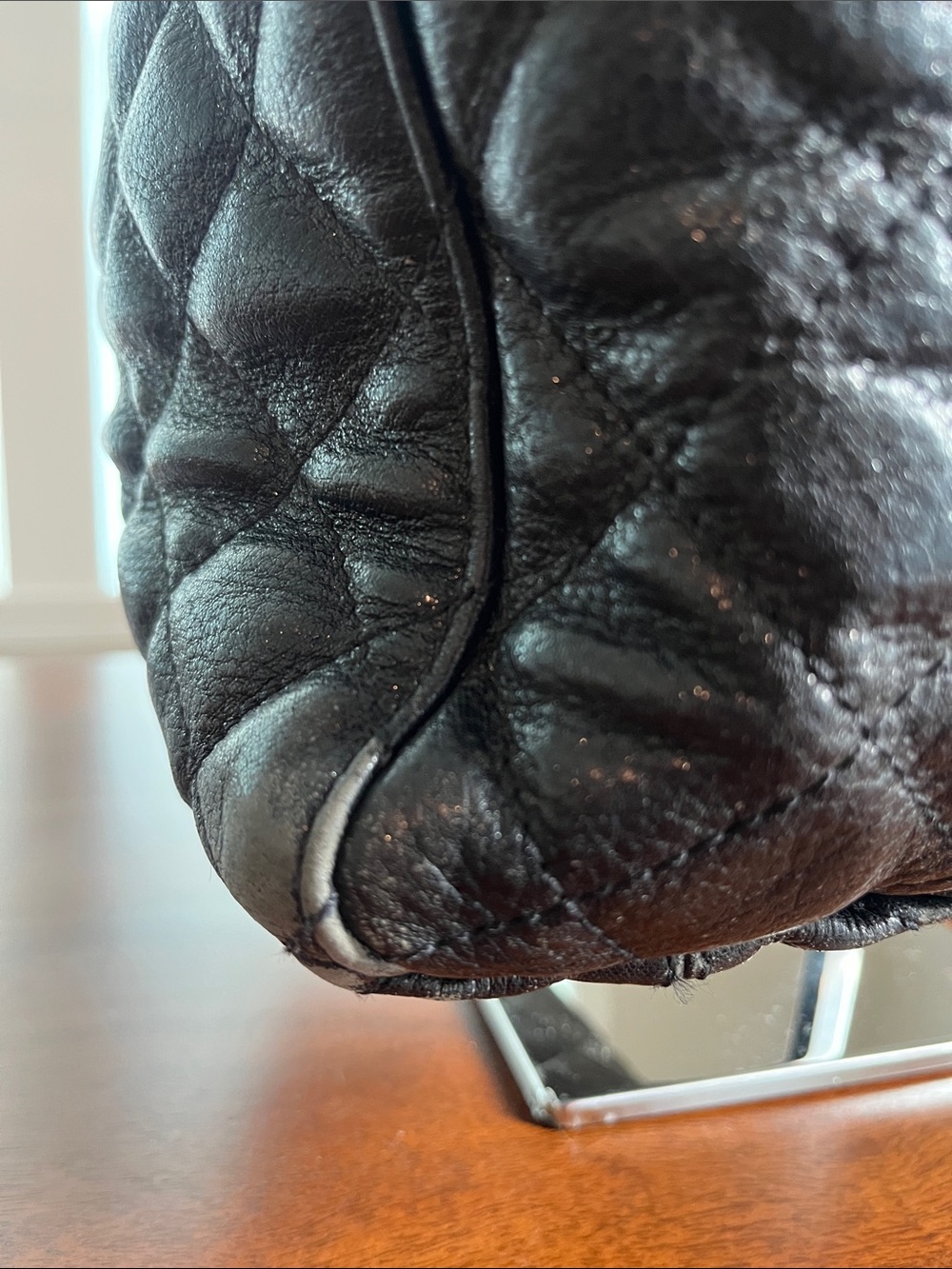 Kate Spade Black Quilted Chainlink Tote - Picture 9 of 16